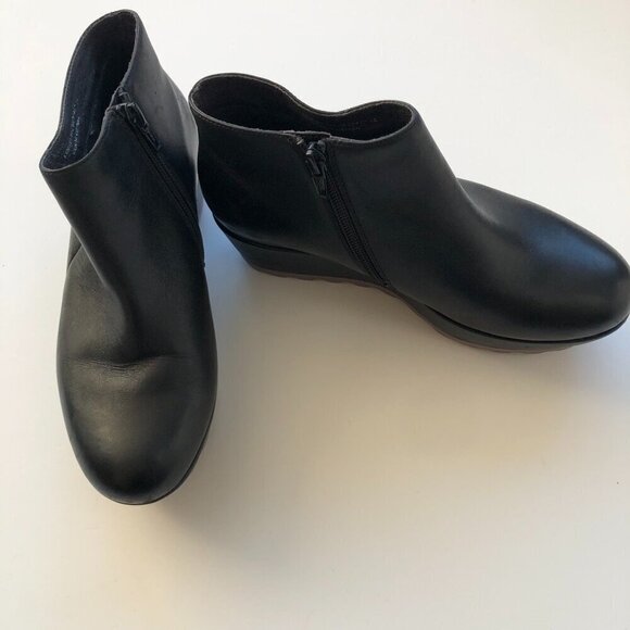 CAMPER Laika women’s leather black ankle boot violet platform soles zip up EU37 - Picture 4 of 16